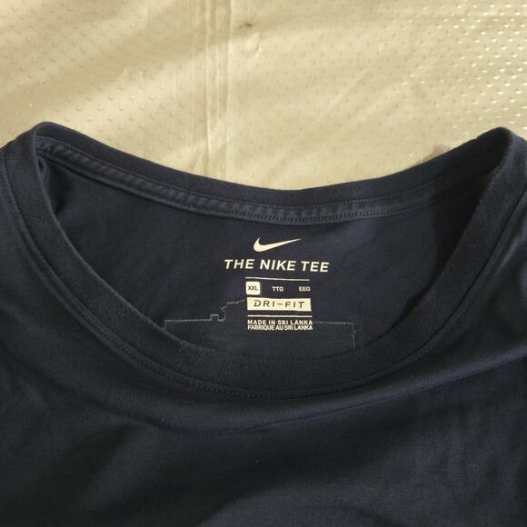 Notre Dame LOU HOLTZ Medal Of Freedom Nike Dri-FIT Long Sleeve Tee Rush Blue XXL - Picture 4 of 14